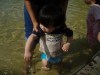 Izaac Waddling In Water